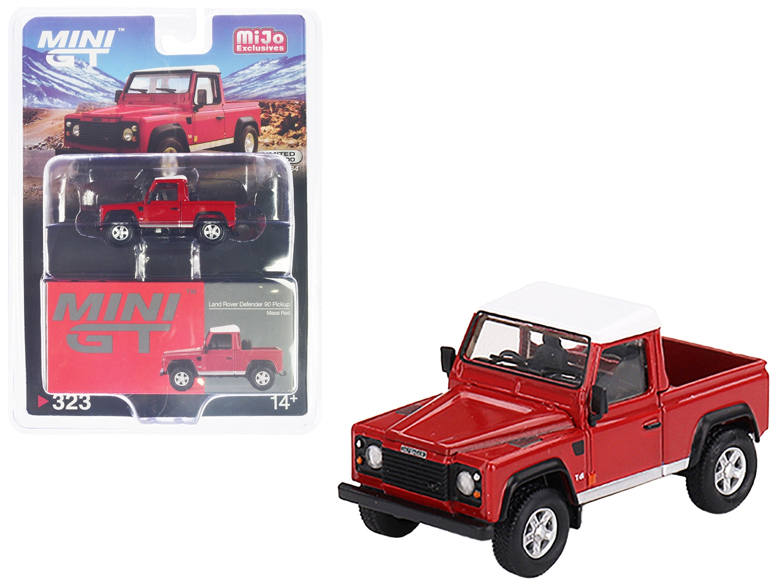 Land Rover Defender 90 Pickup Truck Masai Red Limited Edition to 1800 pieces Worldwide 1/64 Diecast Model Car by Mini GT - Premium Range/Land Rover from Mini GT - Just $29.99! Shop now at Rapidvehicles