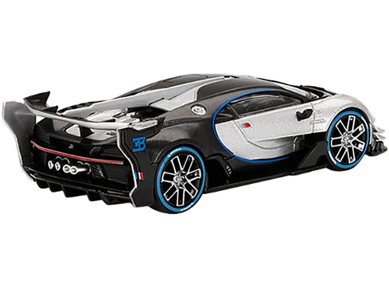 Bugatti Vision Gran Turismo Silver Metallic and Carbon Limited Edition to 9600 pieces Worldwide 1/64 Diecast Model Car by Mini GT - Premium Bugatti Models from Mini GT - Just $28.99! Shop now at Rapidvehicles