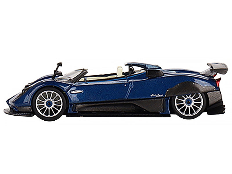 Pagani Zonda HP Barchetta Convertible Blue Tricolore Metallic and Carbon with White Interior Limited Edition to 4200 pieces Worldwide 1/64 Diecast Model Car by Mini GT - Premium Pagani Models from Mini GT - Just $23.99! Shop now at Rapidvehicles