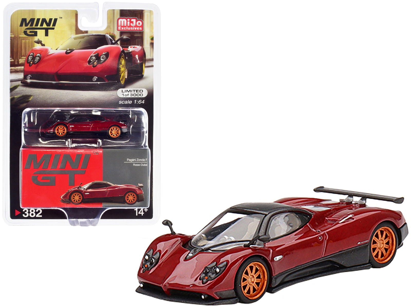 Pagani Zonda F Rosso Dubai Red Metallic with Black Top Limited Edition to 3000 pieces Worldwide 1/64 Diecast Model Car by Mini GT - Premium Pagani Models from Mini GT - Just $23.99! Shop now at Rapidvehicles