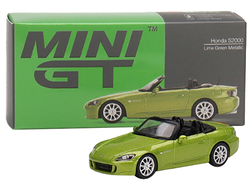 Honda S2000 (AP2) Convertible Lime Green Metallic Limited Edition - Premium Honda Models from Mini GT - Just $30.59! Shop now at Rapidvehicles