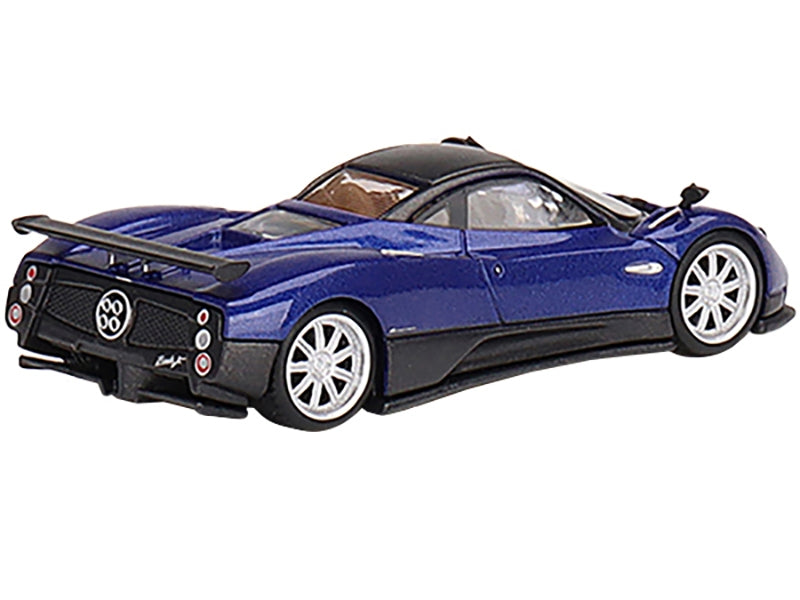 Pagani Zonda F Blu Argentina Blue Metallic with Black Top Limited Edition to 3000 pieces Worldwide 1/64 Diecast Model Car by Mini GT - Premium Pagani Models from Mini GT - Just $23.99! Shop now at Rapidvehicles