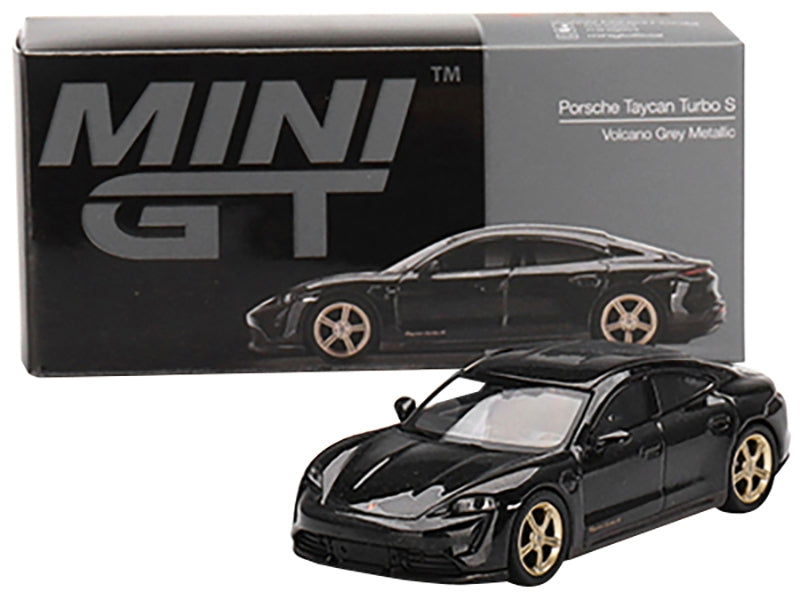 Porsche Taycan Turbo S Volcano Gray Metallic Limited Edition to 1800 pieces Worldwide 1/64 Diecast Model Car by Mini GT - Premium Porsche Models from Mini GT - Just $23.99! Shop now at Rapidvehicles