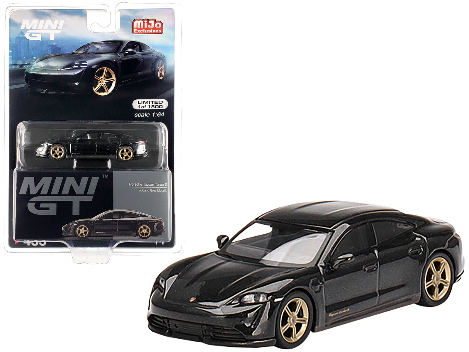 Porsche Taycan Turbo S Volcano Gray Metallic Limited Edition to 1800 pieces Worldwide 1/64 Diecast Model Car by Mini GT - Premium Porsche Models from Mini GT - Just $23.99! Shop now at Rapidvehicles