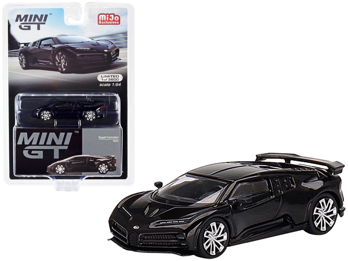 Bugatti Centodieci Black Limited Edition to 3600 pieces Worldwide - Premium Bugatti Models from Mini GT - Just $30.59! Shop now at Rapidvehicles