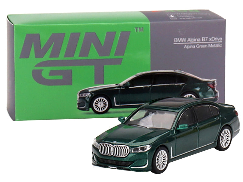 BMW Alpina B7 xDrive Alpina Green Metallic Limited Edition to 1200 pieces Worldwide 1/64 Diecast Model Car by Mini GT - Premium BMW Models from Mini GT - Just $29.99! Shop now at Rapidvehicles