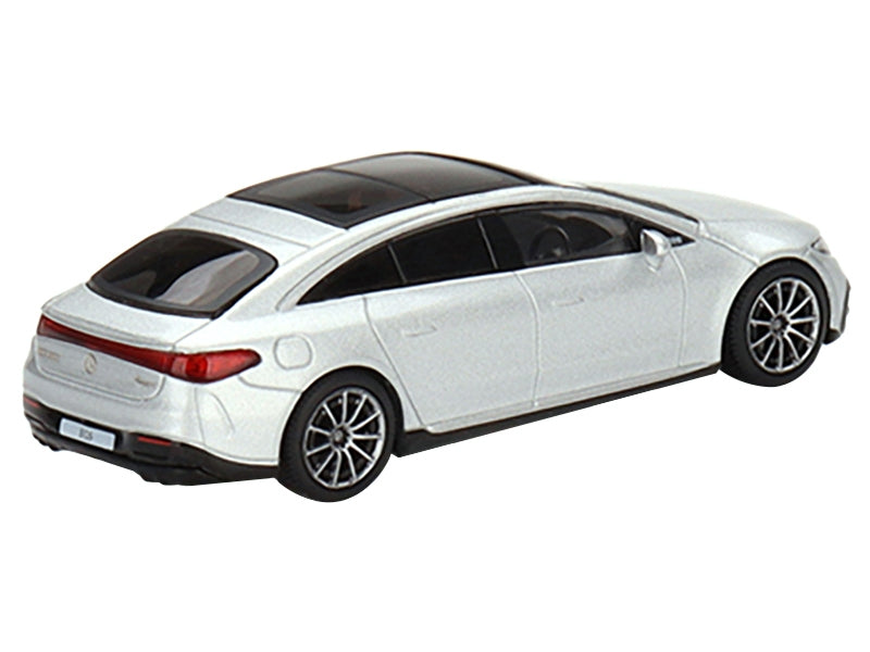 Mercedes-Benz EQS 580 4MATIC Silver Metallic with Black Top - Premium Mercedes Models from Mini GT - Just $30.59! Shop now at Rapidvehicles