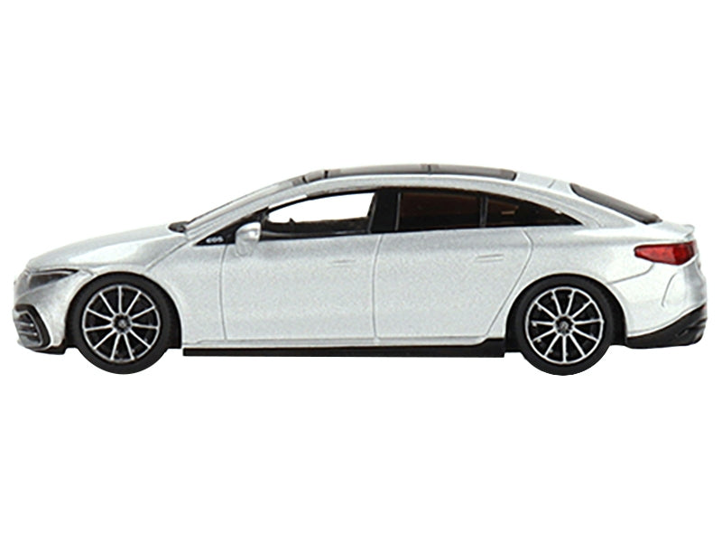 Mercedes-Benz EQS 580 4MATIC Silver Metallic with Black Top Limited Edition to 2040 pieces Worldwide 1/64 Diecast Model Car by Mini GT - Premium Mercedes Models from Mini GT - Just $24.99! Shop now at Rapidvehicles