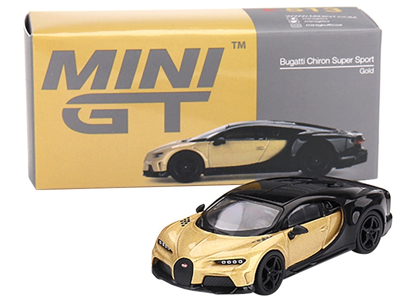 Bugatti Chiron Super Sport Gold Metallic and Black Limited Edition to 3000 pieces Worldwide 1/64 Diecast Model Car by Mini GT - Premium Bugatti Models from Mini GT - Just $25.99! Shop now at Rapidvehicles