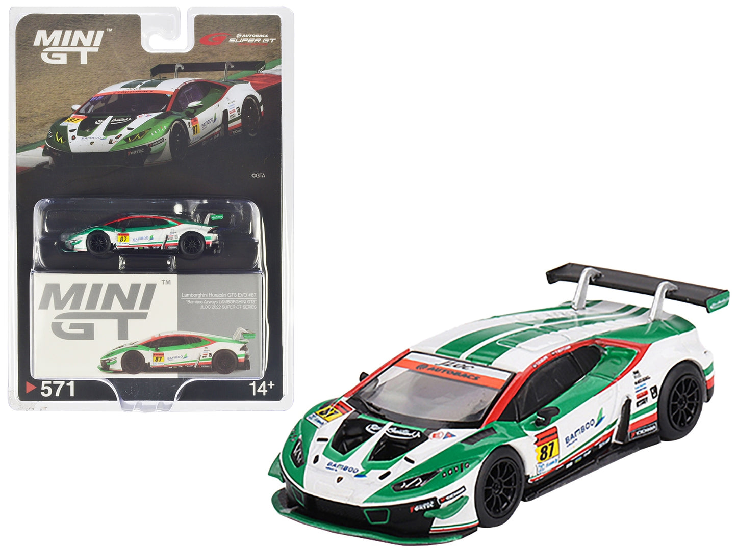 Lamborghini Huracan GT3 EVO #87 Kosuke Matsuura - Natsu Sakaguchi - Premium Lamborghini Models from Mini GT - Just $31.99! Shop now at Rapidvehicles