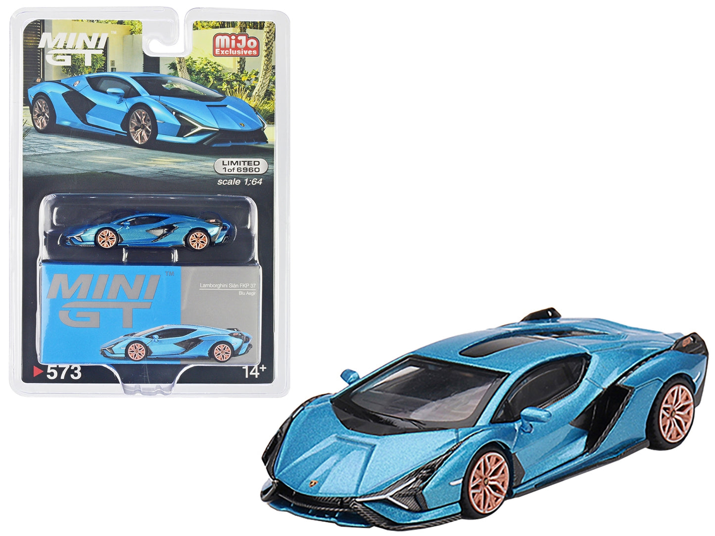 Lamborghini Sian FKP 37 Blu Aegir Blue Metallic Limited Edition - Premium Lamborghini Models from Mini GT - Just $35.99! Shop now at Rapidvehicles