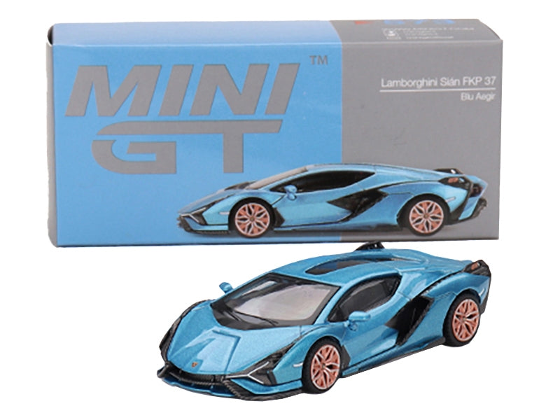 Lamborghini Sian FKP 37 Blu Aegir Blue Metallic Limited Edition - Premium Lamborghini Models from Mini GT - Just $35.99! Shop now at Rapidvehicles