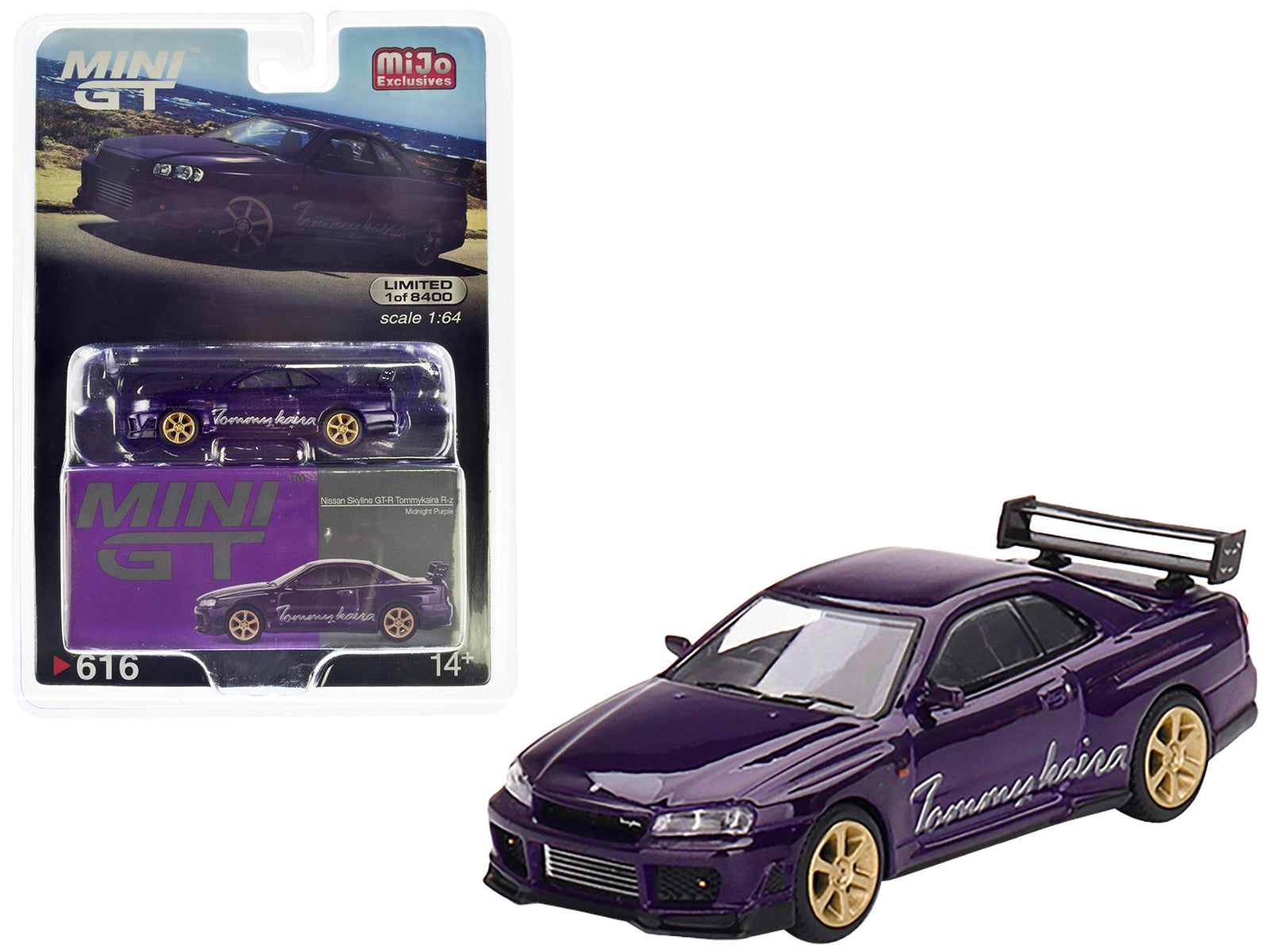 Nissan Skyline GT-R (R34) RHD (Right Hand Drive) "Tommykaira R-z" Midnight Purple Metallic Limited Edition to 8400 pieces Worldwide 1/64 Diecast Model Car by Mini GT - Premium Nissan Models from Mini GT - Just $34.76! Shop now at Rapidvehicles