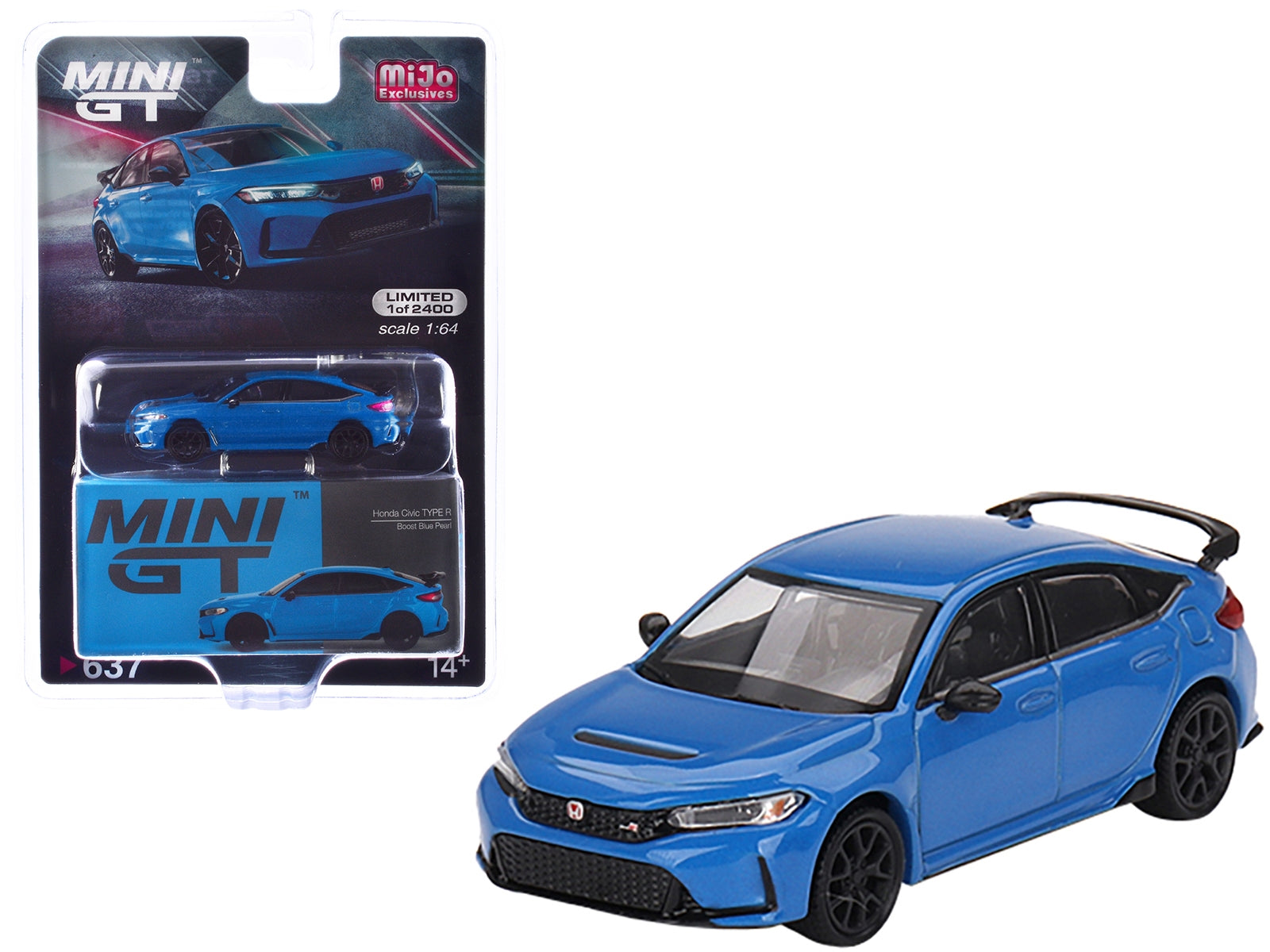 2023 Honda Civic Type R Boost Blue Pearl Limited Edition to 2400 pieces Worldwide 1/64 Diecast Model Car by Mini GT - Premium Honda Models from Mini GT - Just $31.53! Shop now at Rapidvehicles