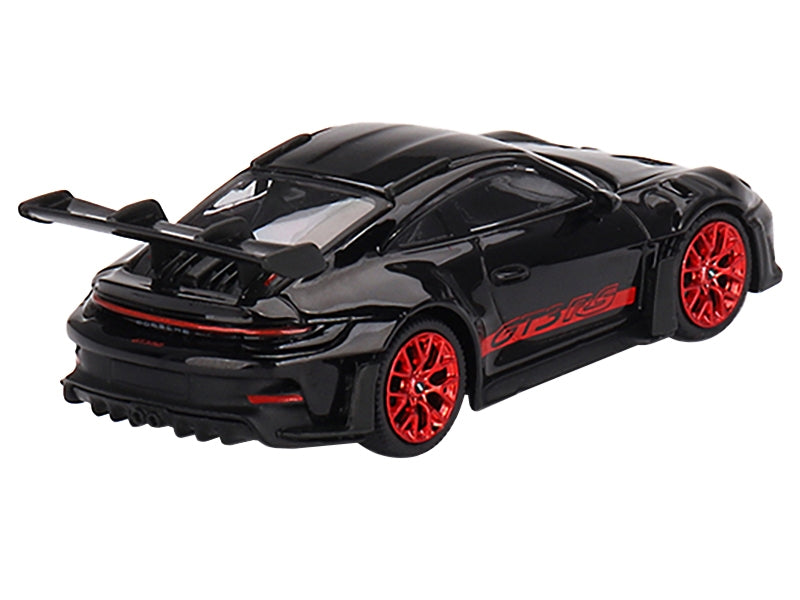 Porsche 911 (992) GT3 RS Black with Pyro Red Stripes Limited Edition to 5520 pieces Worldwide 1/64 Diecast Model Car by Mini GT - Premium Porsche Models from Mini GT - Just $23.51! Shop now at Rapidvehicles