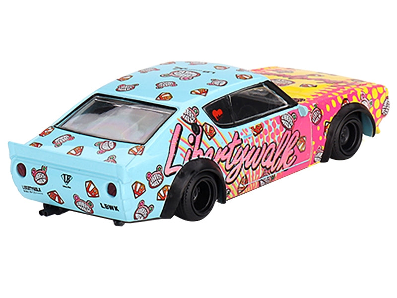 Nissan Skyline Kenmeri "Liberty Walk" RHD (Right Hand Drive) "KUMA" Light Blue and Yellow with Graphics Limited Edition 1/64 Diecast Model Car by Mini GT - Premium Nissan Models from Mini GT - Just $38.99! Shop now at Rapidvehicles