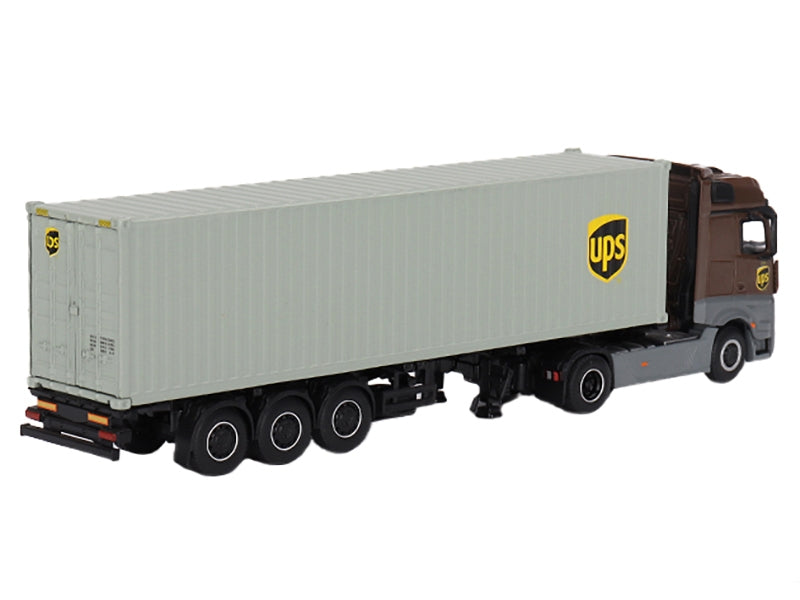 Mercedes-Benz Actros with 40' Container "UPS Europe" Brown and - Premium UPS Models from Mini GT - Just $121.49! Shop now at Rapidvehicles