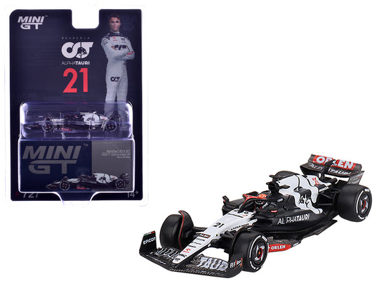 AlphaTauri AT04 #21 Nyck de Vries Formula One F1 "Australian GP" (2023) Limited Edition 1/64 Diecast Model Car by Mini GT - Use code SHOPAPP15 to get 15 percent off
