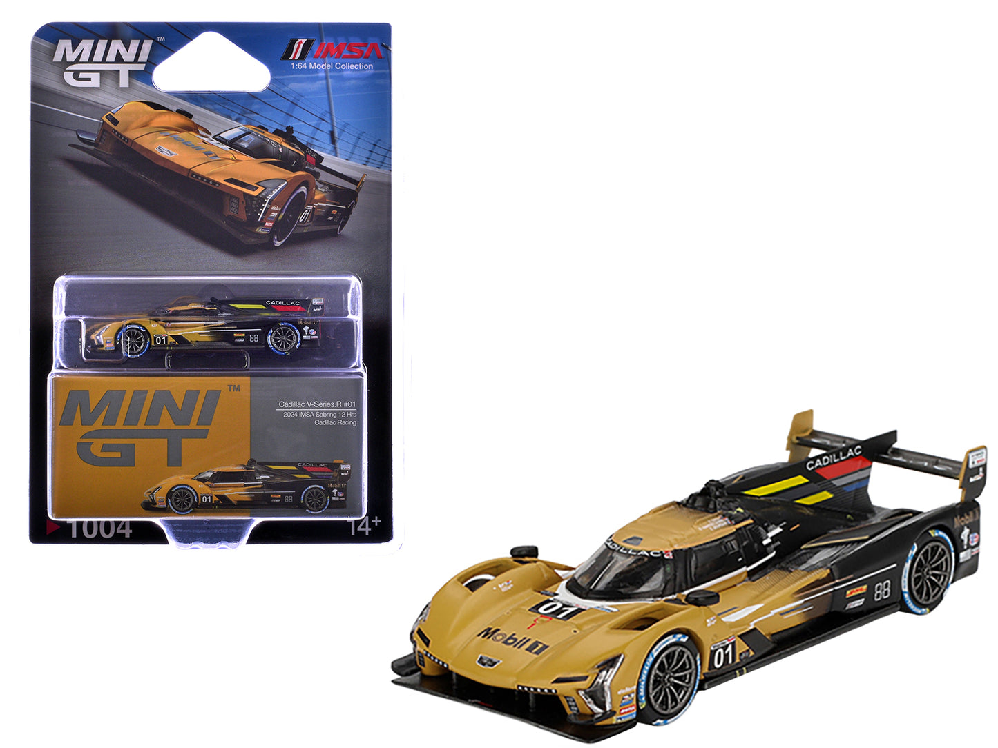 Cadillac V-Series.R #01 Sebastien Bourdais - Scott Dixon - Renger van der Zande "Cadillac Racing" 2nd Place IMSA "12 Hours of Sebring" (2024) Limited Edition 1/64 Diecast Model Car by Mini GT - Use code SHOPAPP15 to get 15 percent off