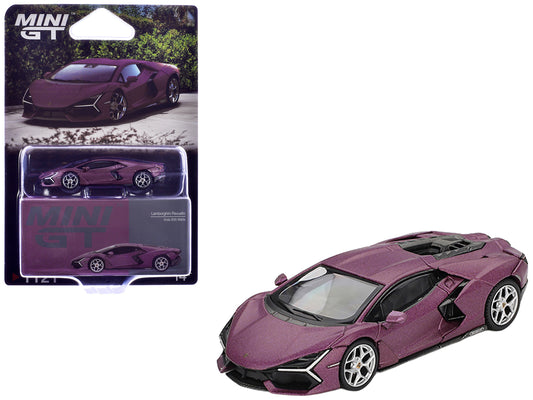 Lamborghini Revuelto Viola 30th Matt Purple Metallic Limited Edition 1/64 Diecast Model Car by Mini GT
