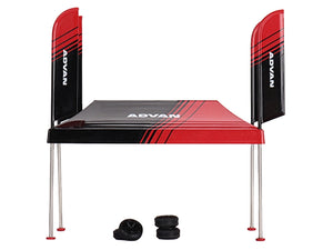 Paddock Service Tent Set with Extra Wheels Red and Black "ADVAN" for 1/64 Scale Models by Mini GT - Premium Accessories from Mini GT - Just $25.07! Shop now at Rapidvehicles