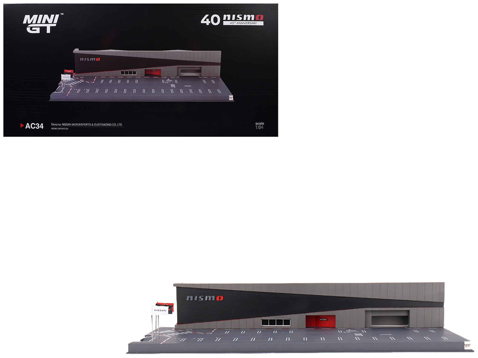 Nissan Motorsports & Customizing Co. Ltd. NISMO Operation Diorama 1/64 Model by Mini GT free shipping USA