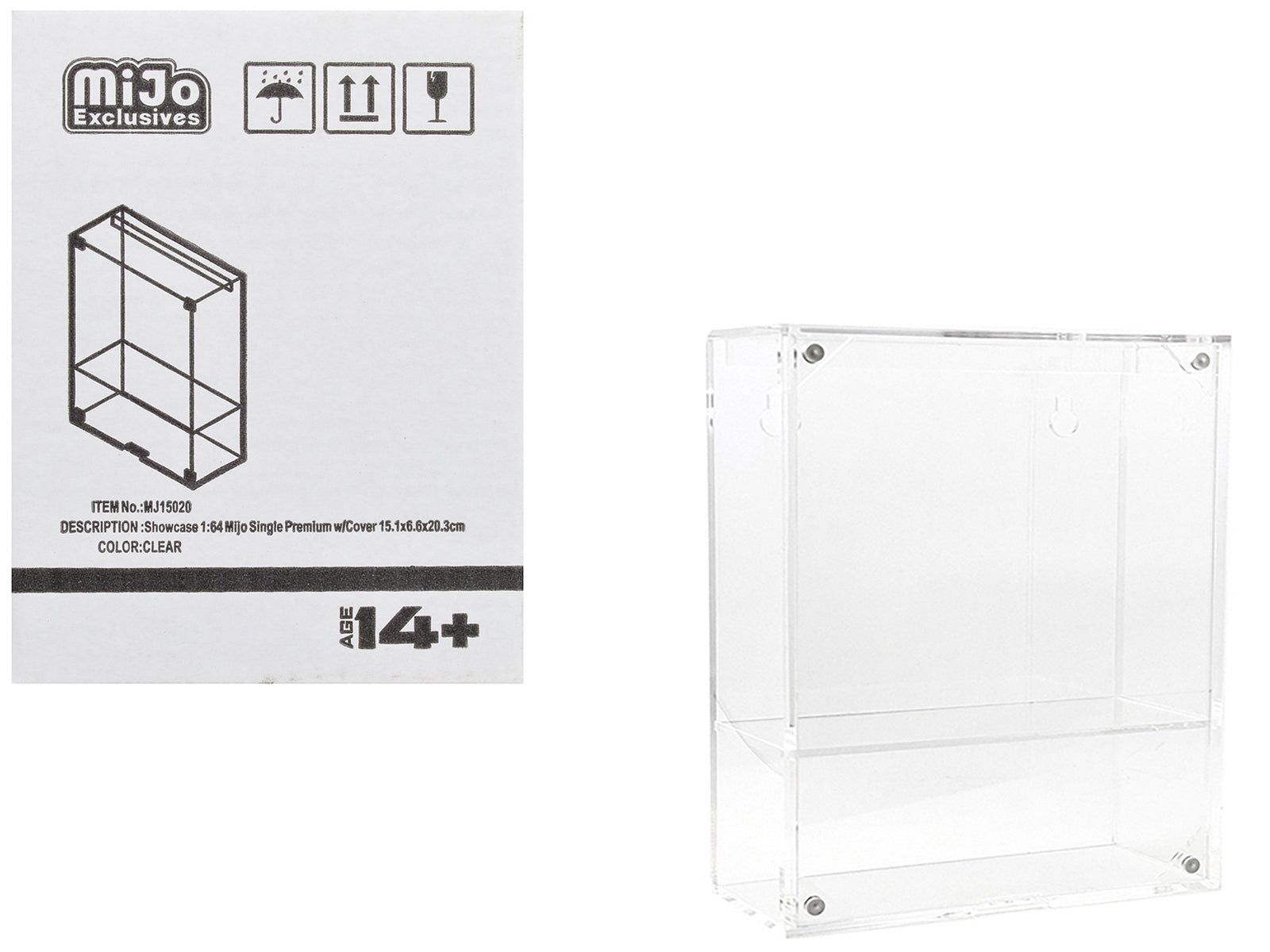 Showcase Premium Collector Single Display Case with Shelf "Mijo Exclusives" for 1/64 Scale Models free shipping USA