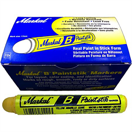 Paintstik B, Yellow Solid Paint Marker (12/box, 144/cs) - Premium Wheel Weights from Markal - Just $43.99! Shop now at Rapidvehicles