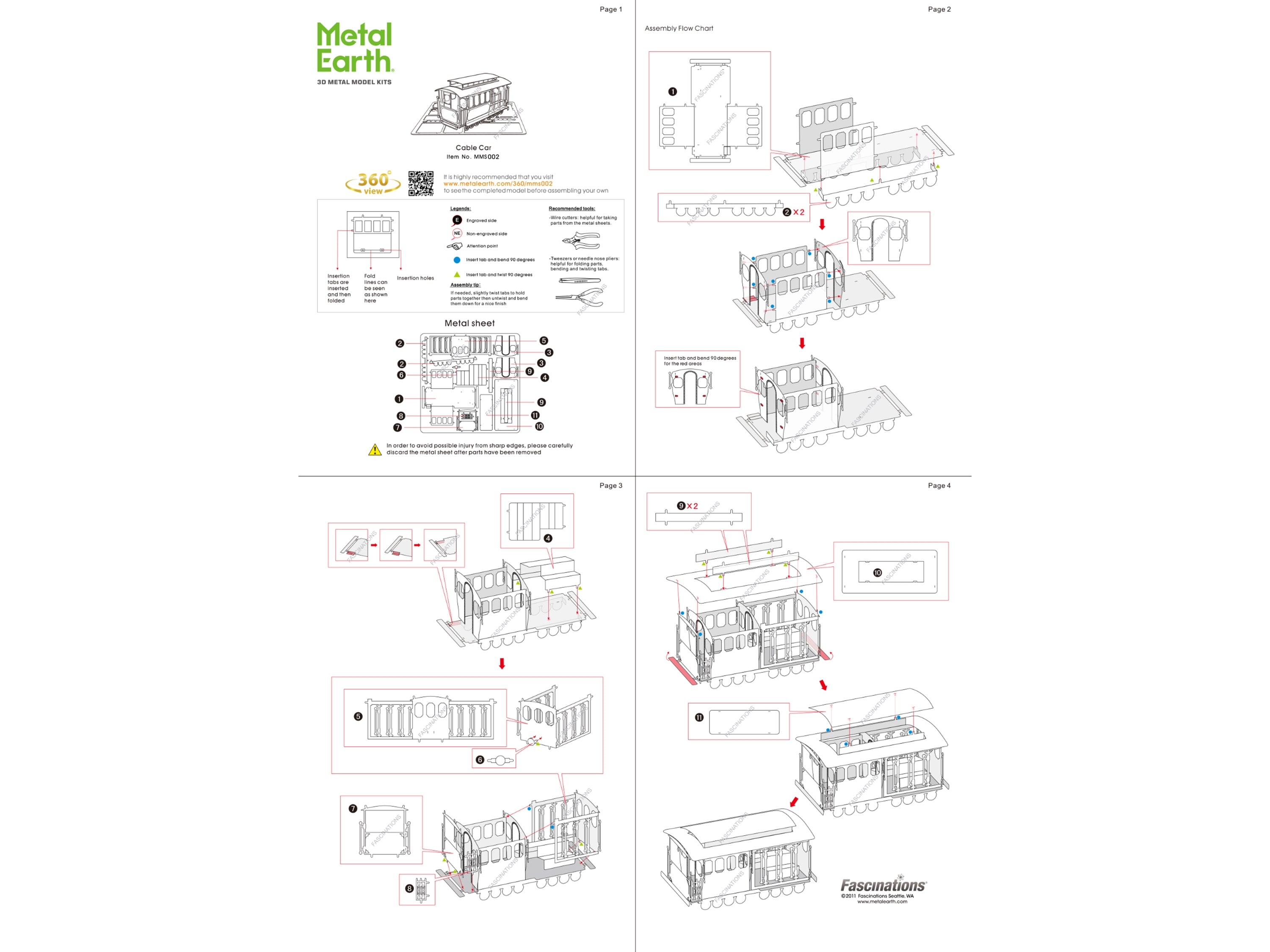 Model Kit San Francisco Cable Car "Powel & Mason St" (Easy Difficulty) Steel Model by Metal Earth - Premium Other from Metal Earth - Just $16.78! Shop now at Rapidvehicles