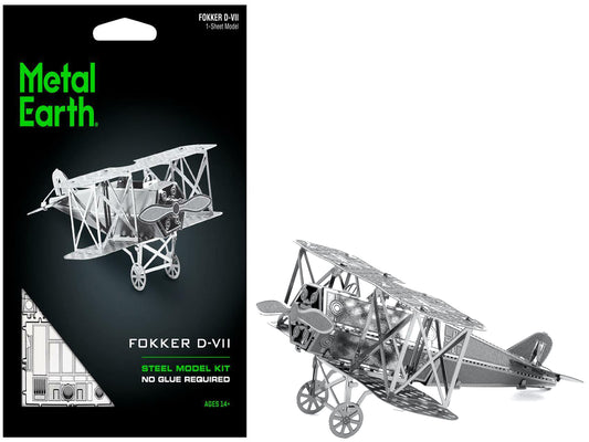 Model Kit Fokker D-VII Fighter Aircraft "Imperial German Army" (Easy Difficulty) Steel Model by Metal Earth