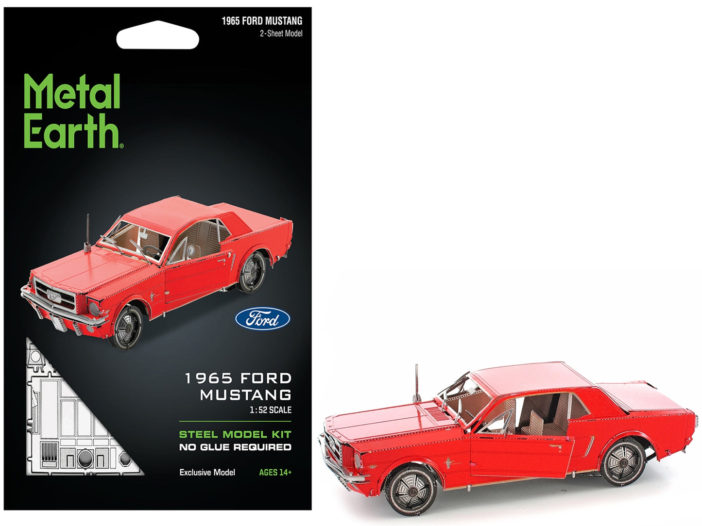 Model Kit 1965 Ford Mustang Red (Moderate Difficulty) Steel Model - Premium Model Kits(To Built) from Metal Earth - Just $25.49! Shop now at Rapidvehicles