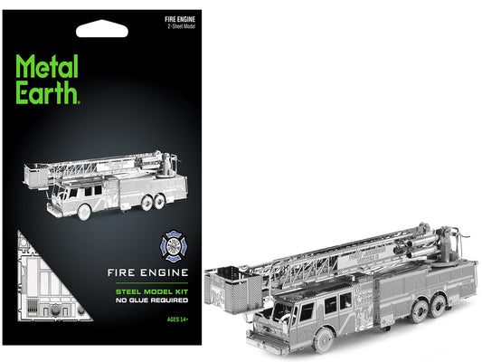 Model Kit Fire Engine "Fort Johnson Tower 6" (Moderate Difficulty) Steel Model by Metal Earth