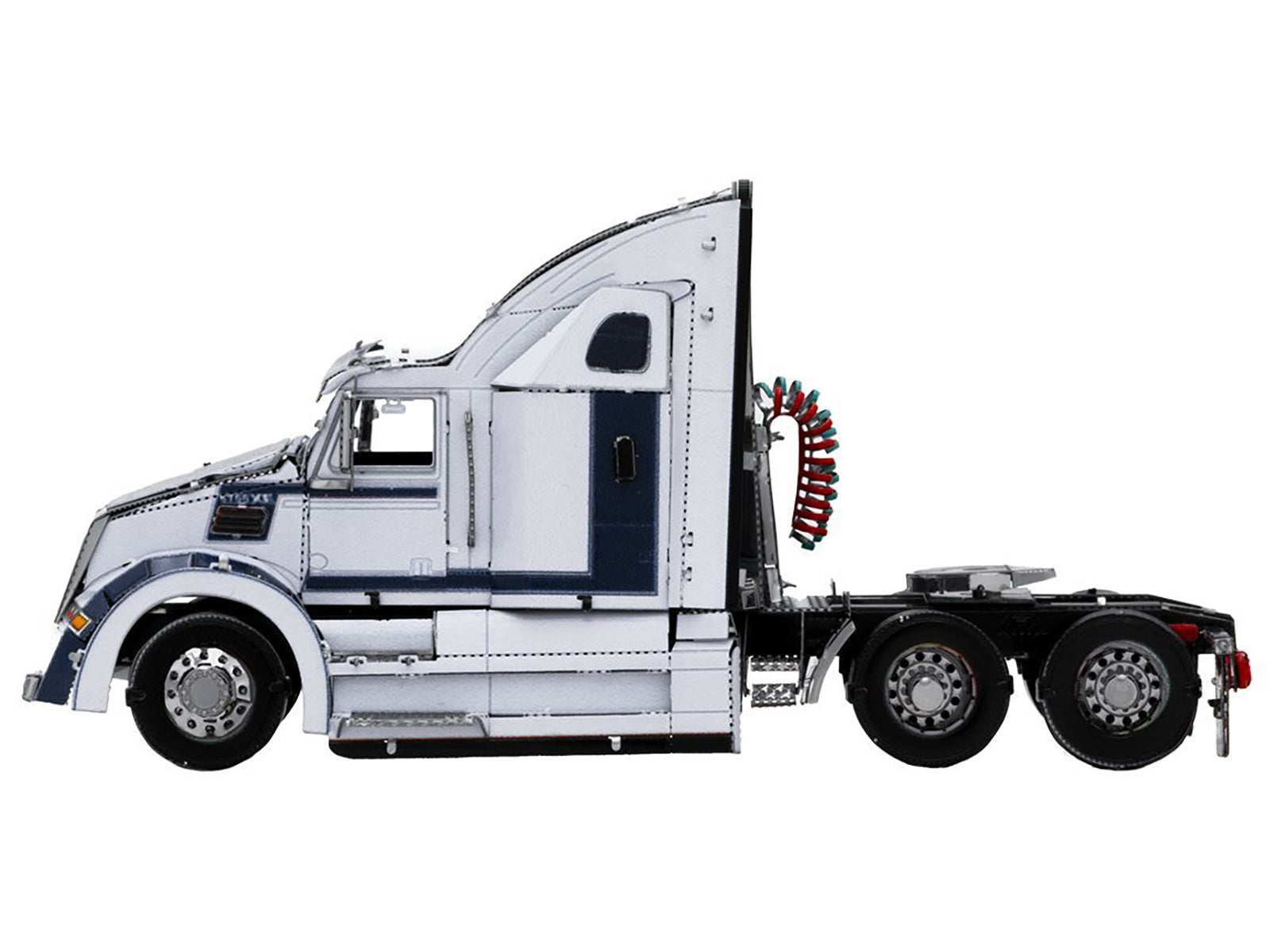 Model Kit Western Star 5700XE Phantom Truck White with Blue Stripes (Challenging Difficulty) Steel Model by Metal Earth - Premium Western Star from Metal Earth - Just $38.58! Shop now at Rapidvehicles