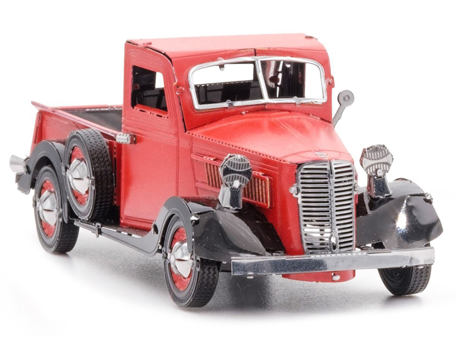 Model Kit 1937 Ford Pickup Truck Red and Black (Moderate Difficulty) Steel Model by Metal Earth - Premium Model Kits(To Built) from Metal Earth - Just $24.90! Shop now at Rapidvehicles