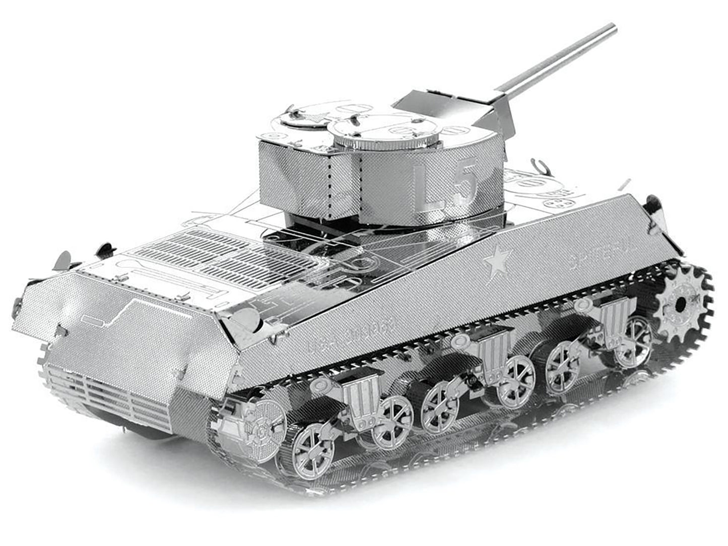 Model Kit American Sherman Tank (Moderate Difficulty) Steel Model - Premium Military Models from Metal Earth - Just $23.95! Shop now at Rapidvehicles