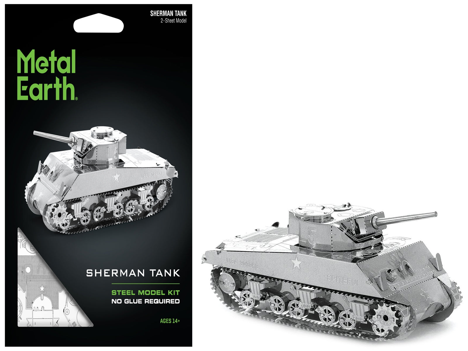 Model Kit American Sherman Tank (Moderate Difficulty) Steel Model by Metal Earth - Premium Military Models from Metal Earth - Just $23.19! Shop now at Rapidvehicles