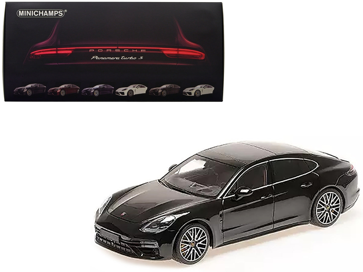 2020 Porsche Panamera Turbo S Black Metallic "CLDC Exclusive" - Premium Porsche Models from Minichamps - Just $323.99! Shop now at Rapidvehicles