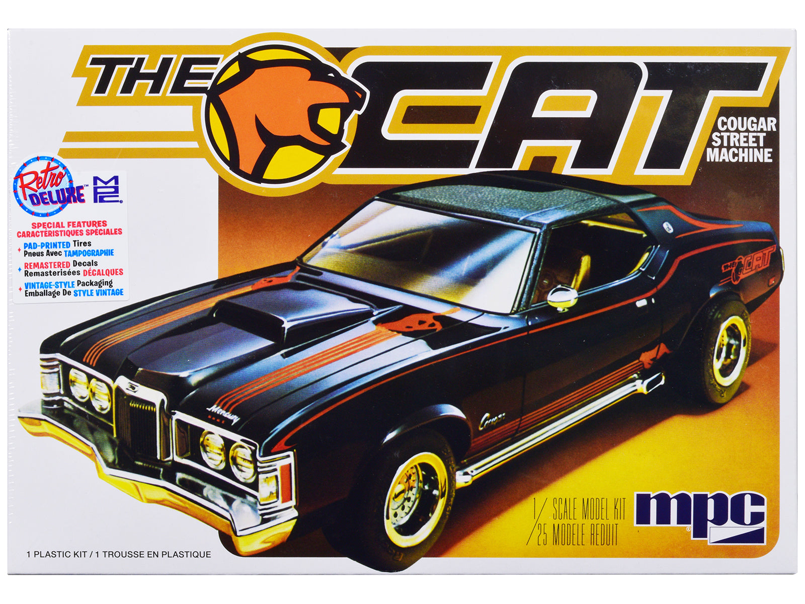 Skill 2 Model Kit 1973 Mercury Cougar "The Cat" 1/25 Scale Model by MPC free shipping USA