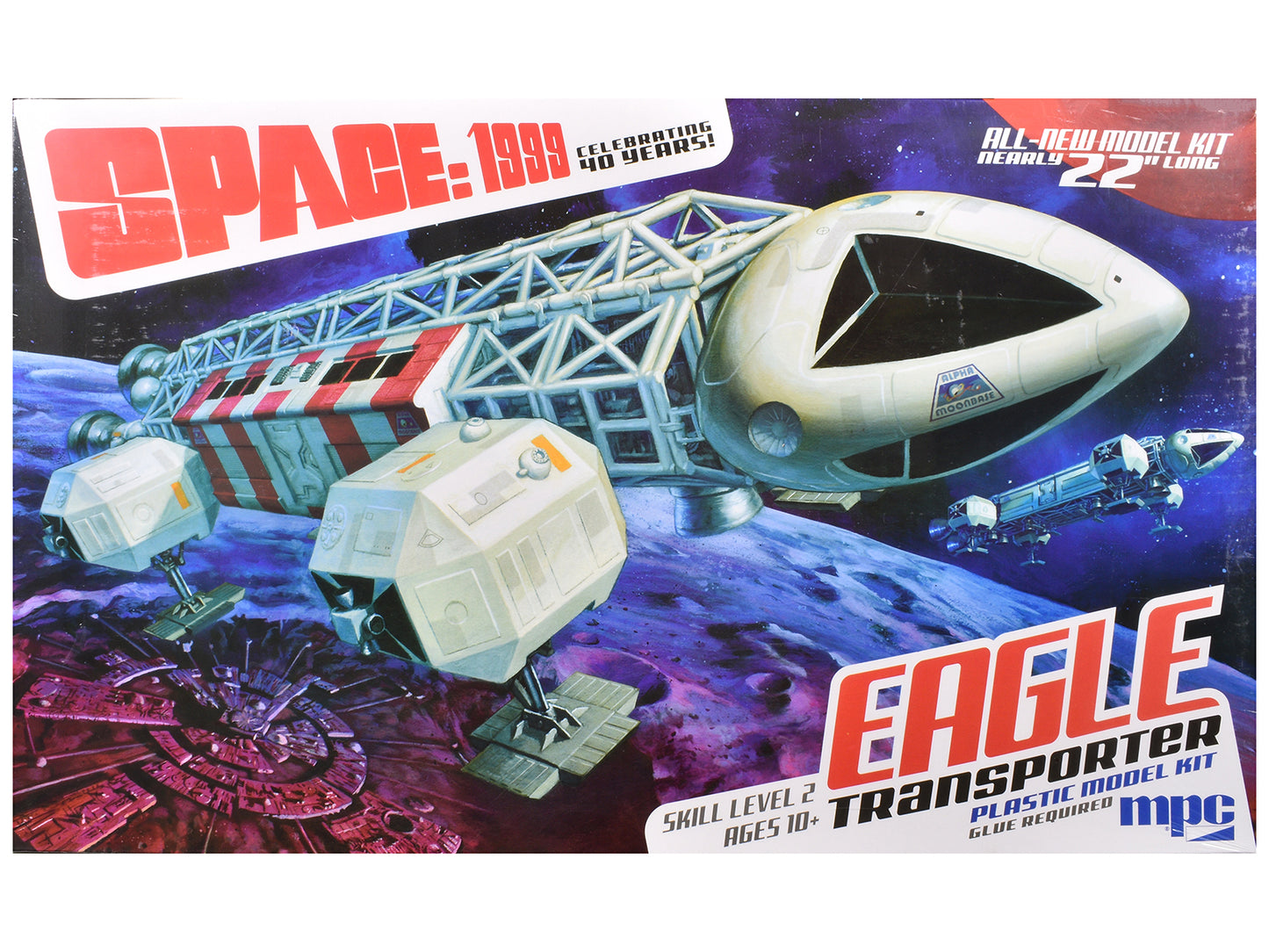 Skill 2 Model Kit Eagle Transporter Spacecraft "Celebrating 40 Years" "Space: 1999" (1975-1977) TV Series 1/48 Scale Model by MPC