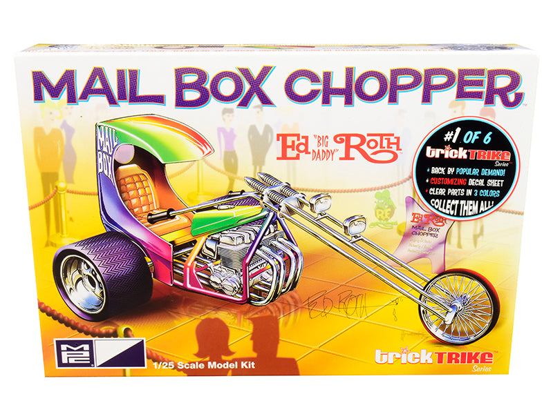 Skill 2 Model Kit Mail Box Chopper Trike (Ed "Big Daddy" Roth's) "Trick Trikes" Series 1/25 Scale Model by MPC  free shipping USA