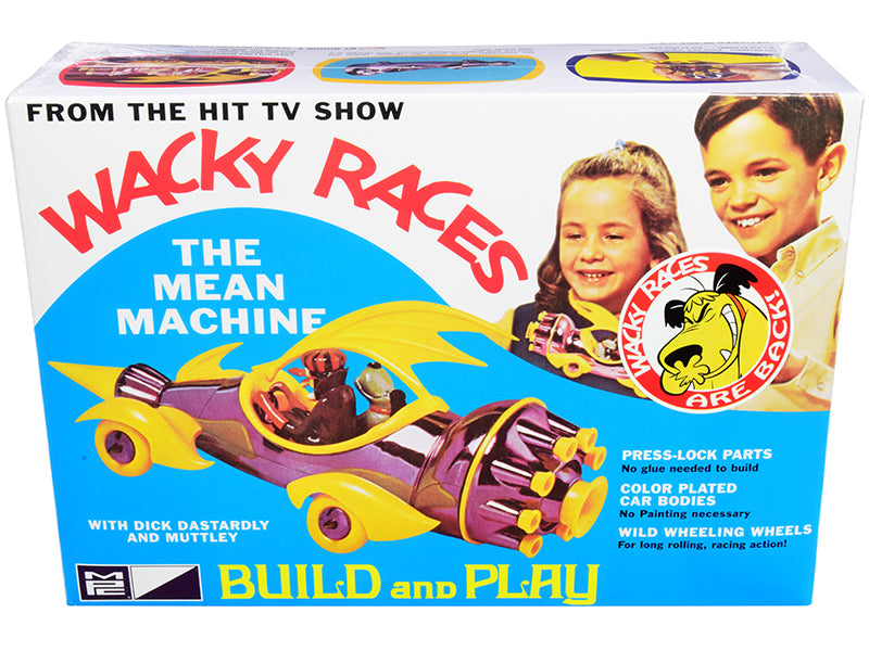 Skill 2 Snap Model Kit The Mean Machine with Dick Dastardly and Muttley Figurines "Wacky Races" (1968) TV Series 1/25 Scale Model by MPC free shipping USA