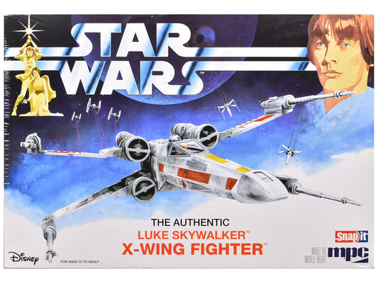 Skill 2 Snap Model Kit Luke Skywalker X-Wing Fighter "Star Wars: A New Hope" (1977) Movie 1/63 Scale Model by MPC free shipping USA