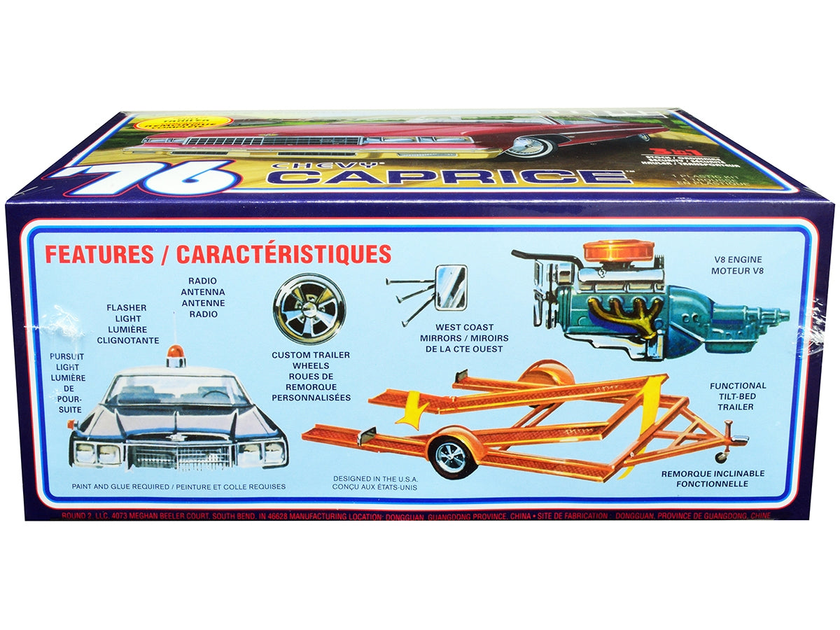 Skill 2 Model Kit 1976 Chevrolet Caprice with Trailer 3-in-1 Kit 1/25 Scale Model by MPC - Premium Model Kits(To Built) from MPC - Just $55.92! Shop now at Rapidvehicles