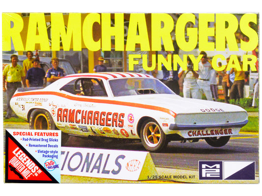 Skill 2 Model Kit Dodge Challenger Ramchargers Funny Car "Legends of the Quarter Mile" 1/25 Scale Model by MPC free shipping USA
