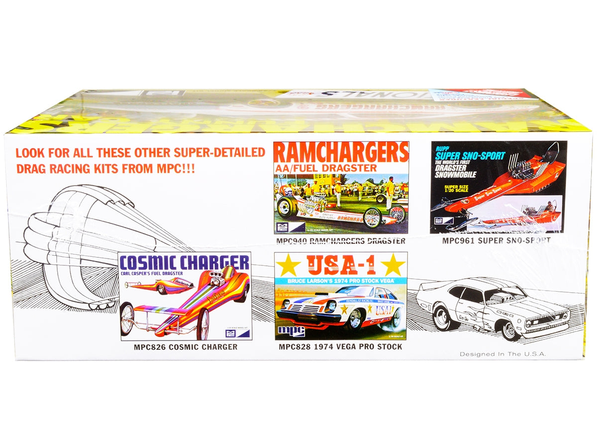 Skill 2 Model Kit Dodge Challenger Ramchargers Funny Car "Legends of the Quarter Mile" 1/25 Scale Model by MPC