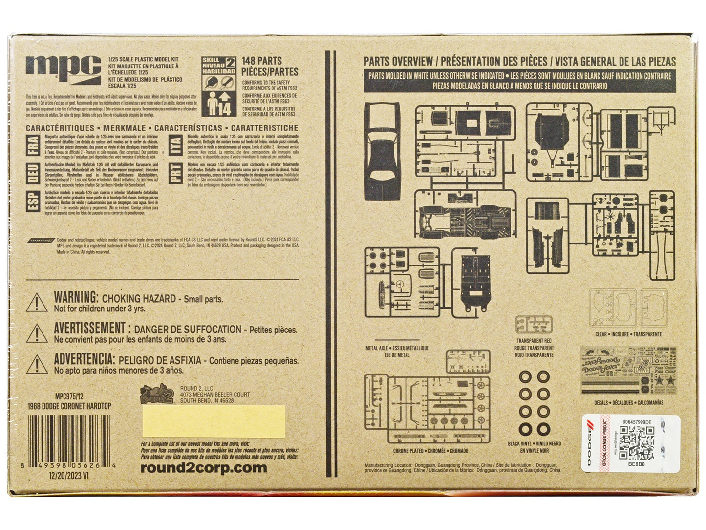 Skill 2 Model Kit 1968 Dodge Coronet Hardtop with Trailer 1/25 - Premium Model Kits(To Built) from MPC - Just $69.29! Shop now at Rapidvehicles