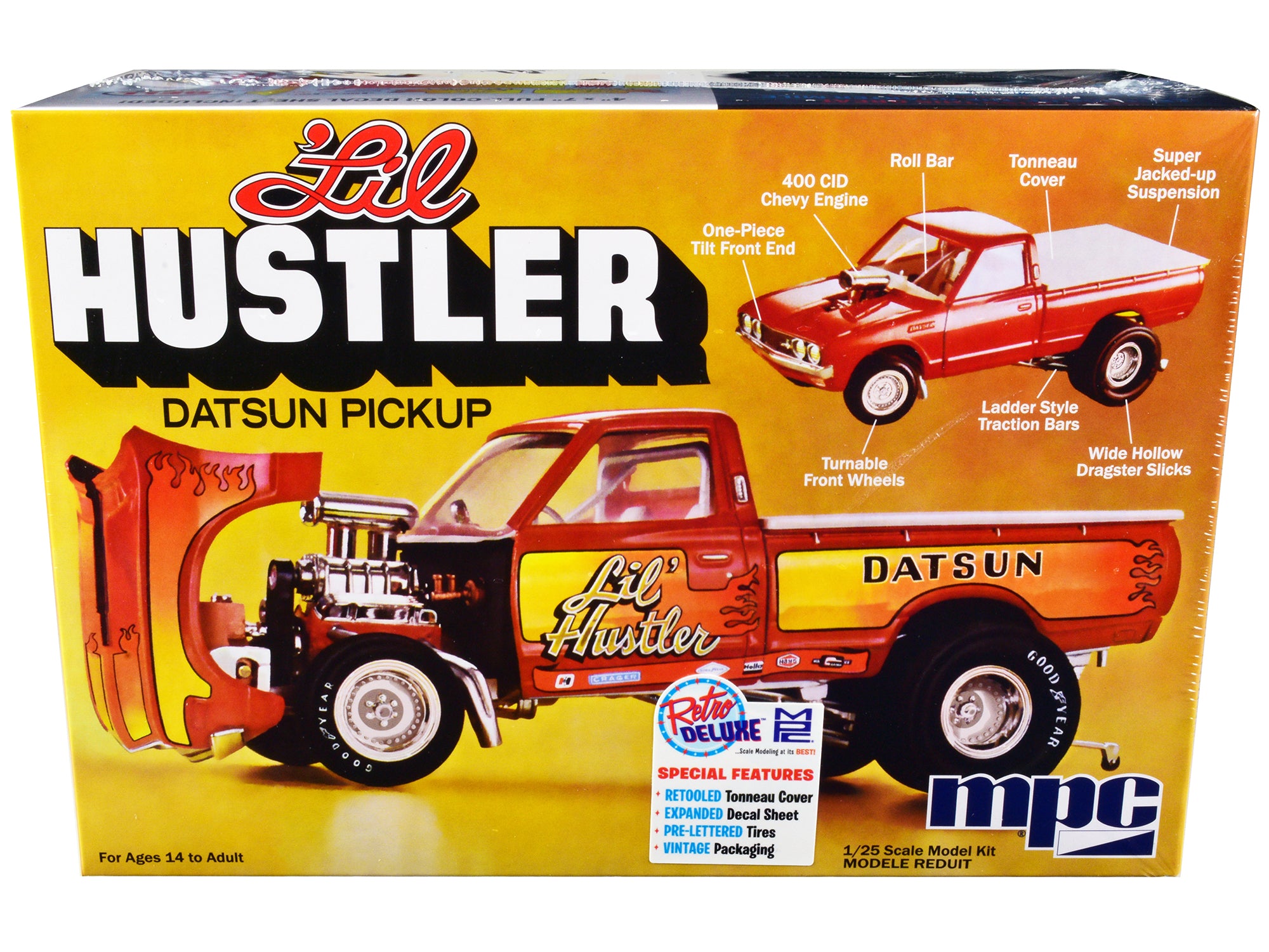 Skill 2 Model Kit 1975 Datsun Pickup Truck "Lil Hustler" 1/25 Scale Model by MPC free shipping USA