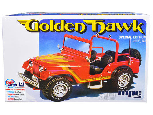 Skill 2 Model Kit 1981 Jeep CJ5 Golden Hawk 1/25 Scale Model Car by MPC free shipping USA
