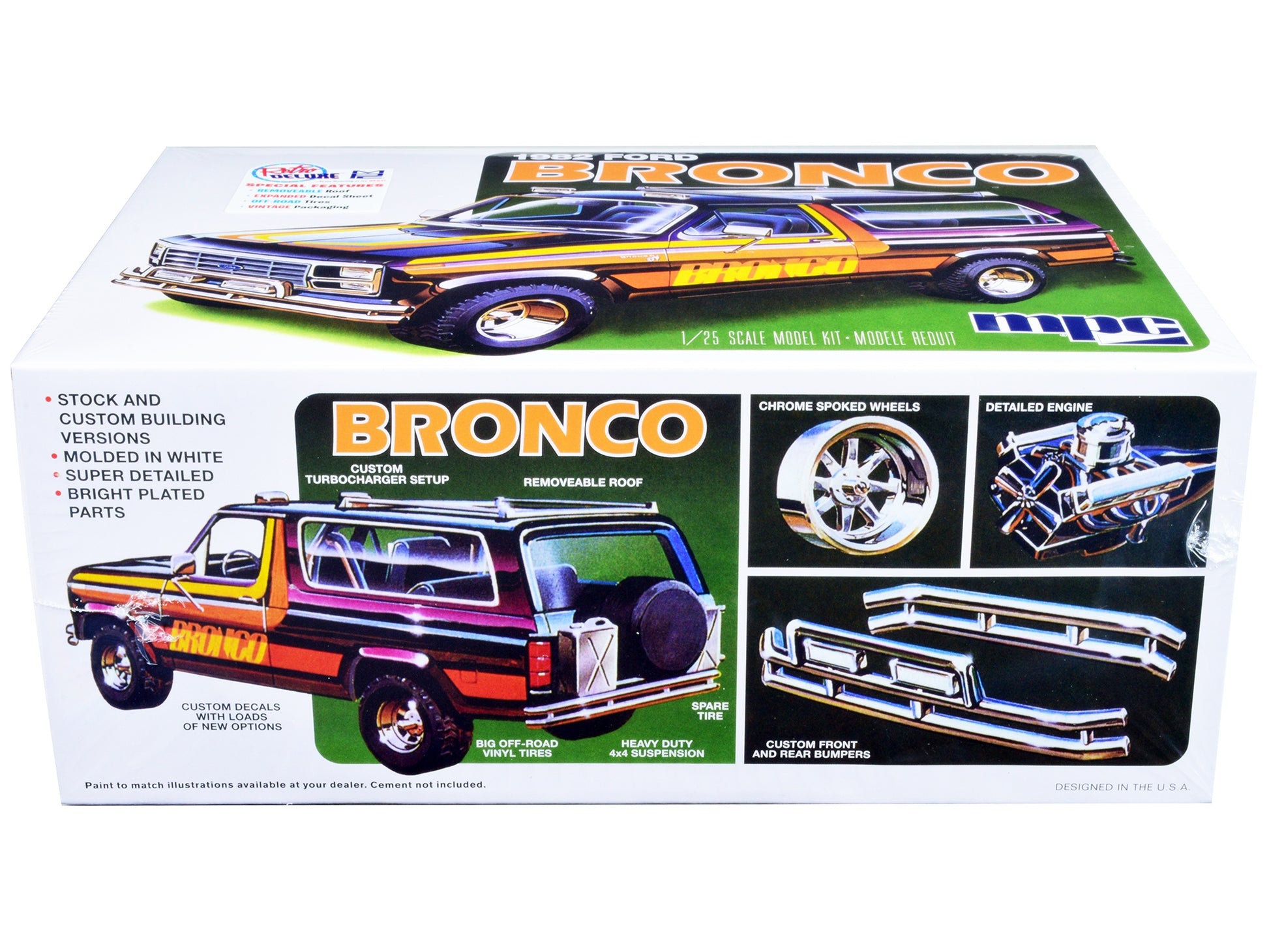 Skill 2 Model Kit 1982 Ford Bronco 1/25 Scale Model by MPC - Premium Model Kits(To Built) from MPC - Just $67.99! Shop now at Rapidvehicles