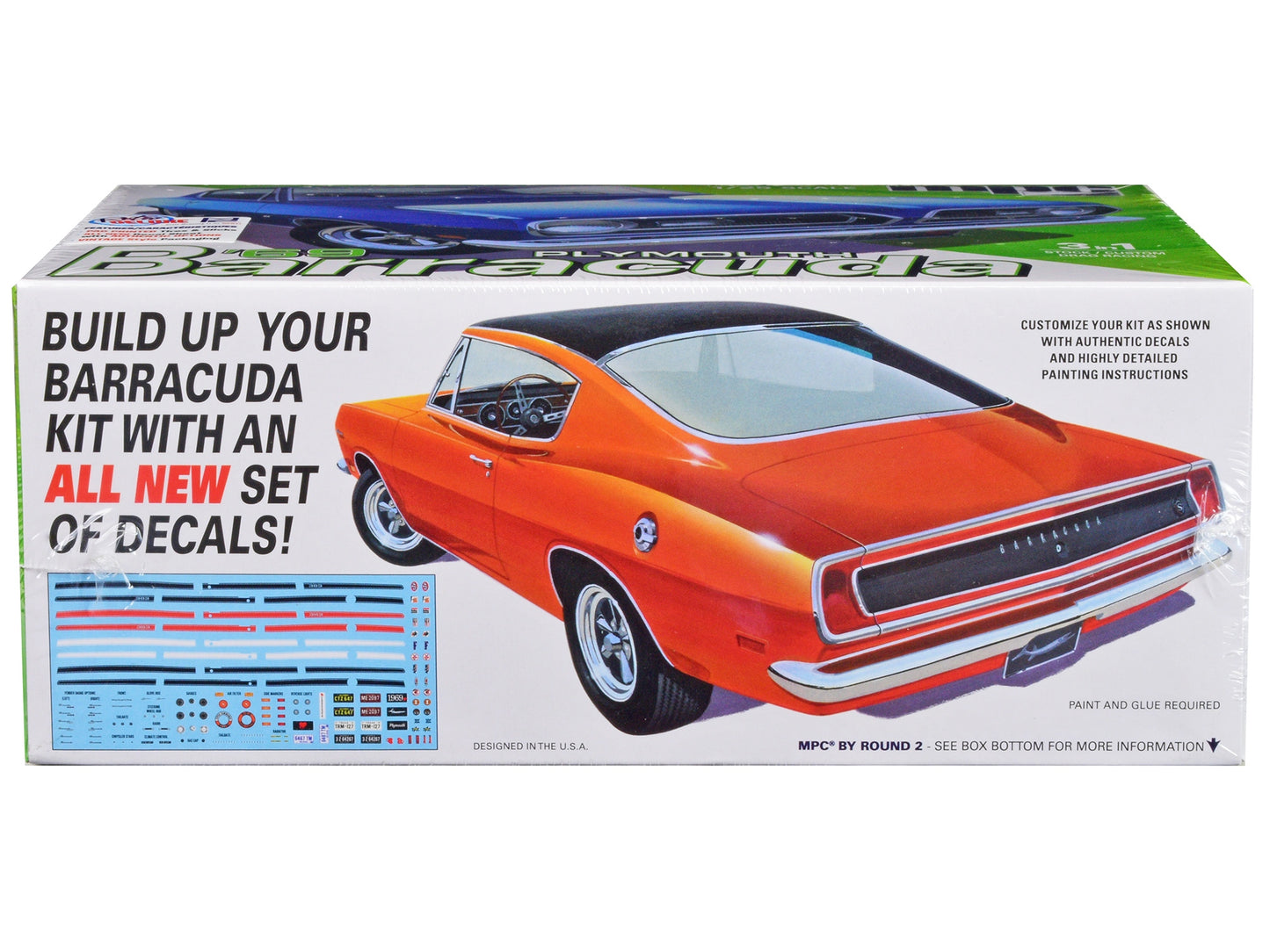 Skill 2 Model Kit 1969 Plymouth Barracuda 3-in-1 Kit 1/25 Scale - Premium Plymouth Models from MPC - Just $54.99! Shop now at Rapidvehicles